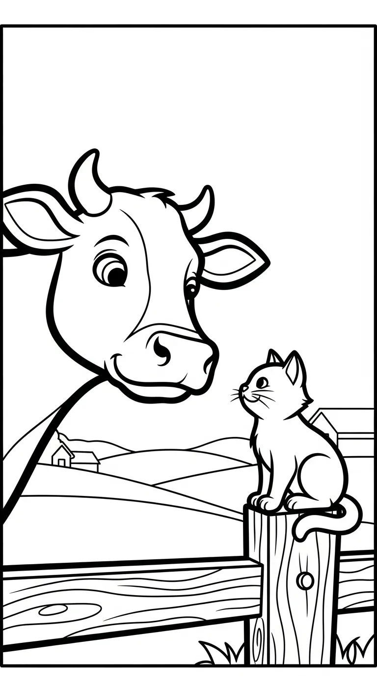 file hình tô màu Con Bò cho bé in