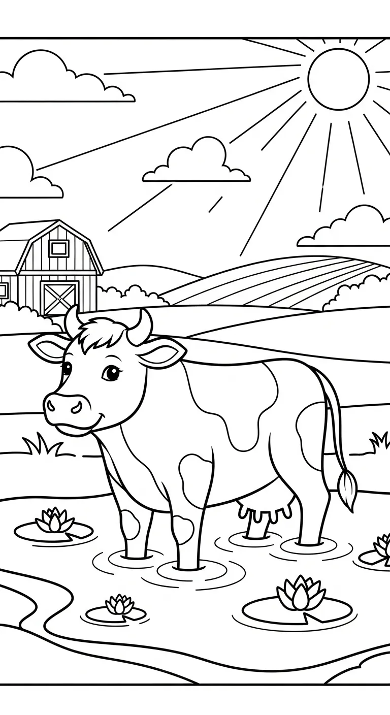 tải hình tô màu Con Bò cho bé