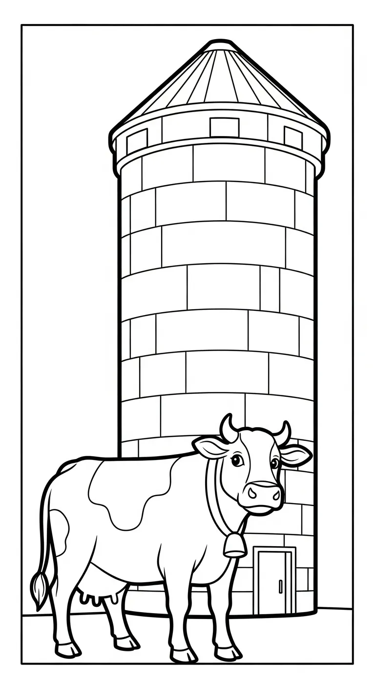 hình tô màu Con Bò cho bé tải miễn phí