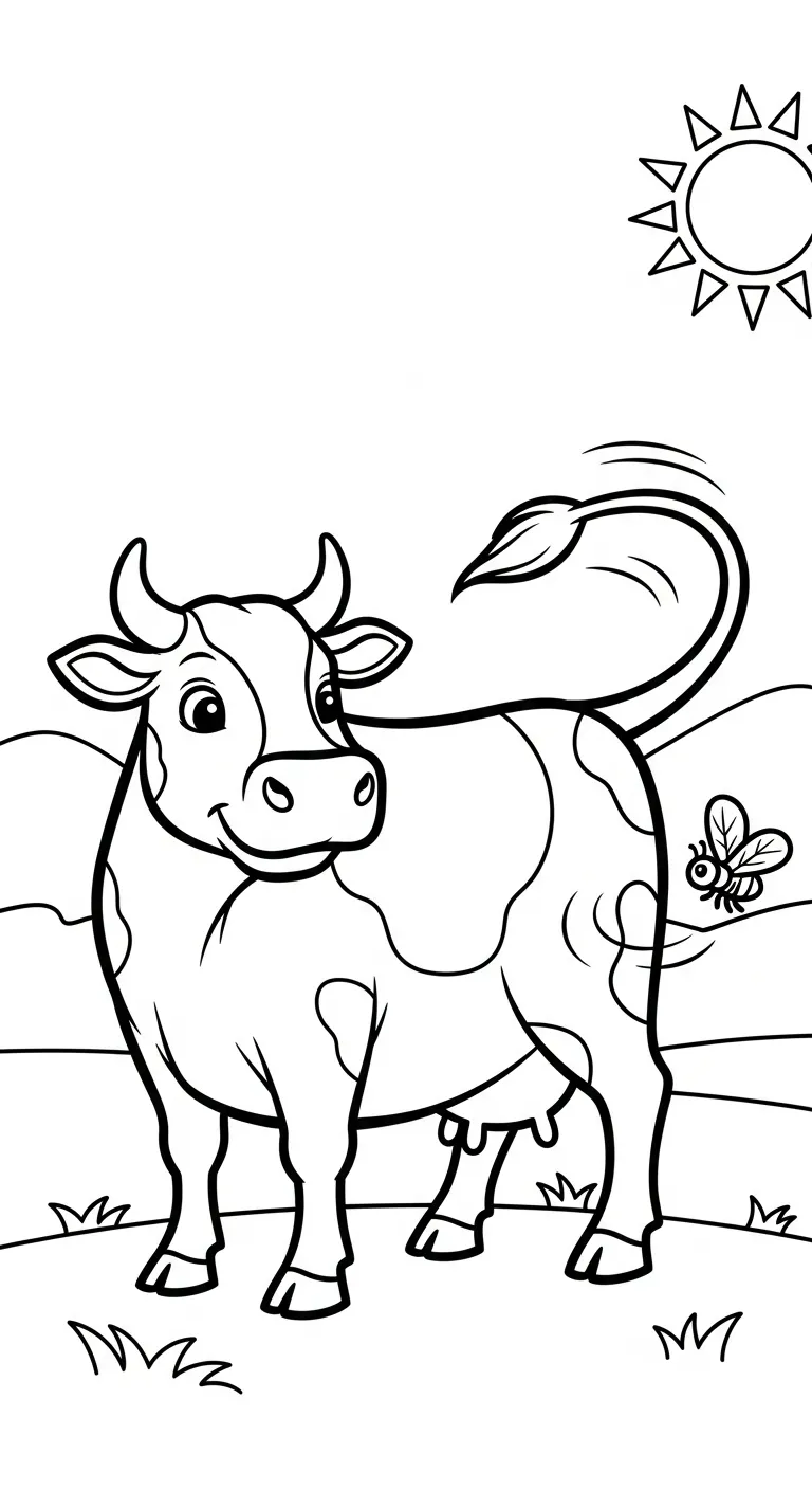 tải hình tô màu Con Bò chất lượng cao