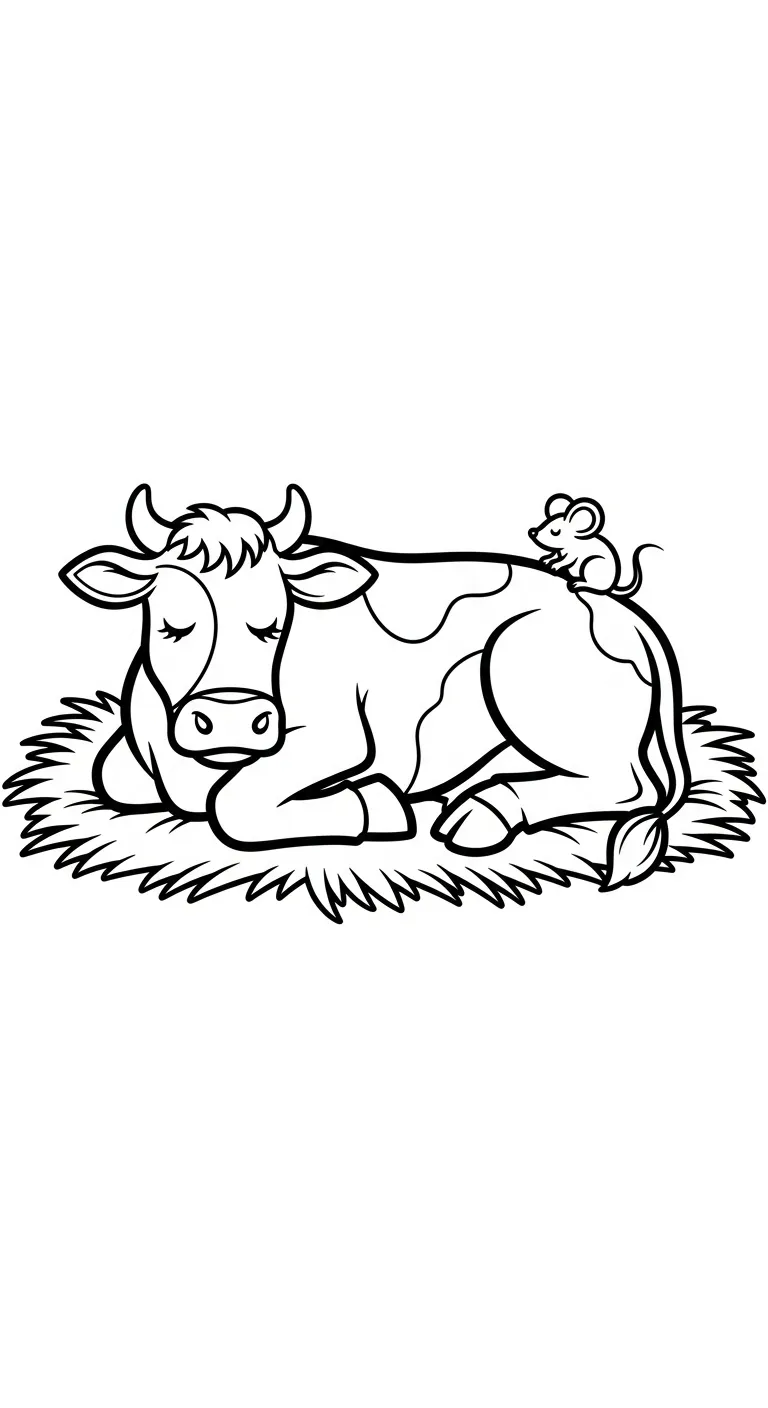 tranh tô màu Con Bò cho bé mới nhất