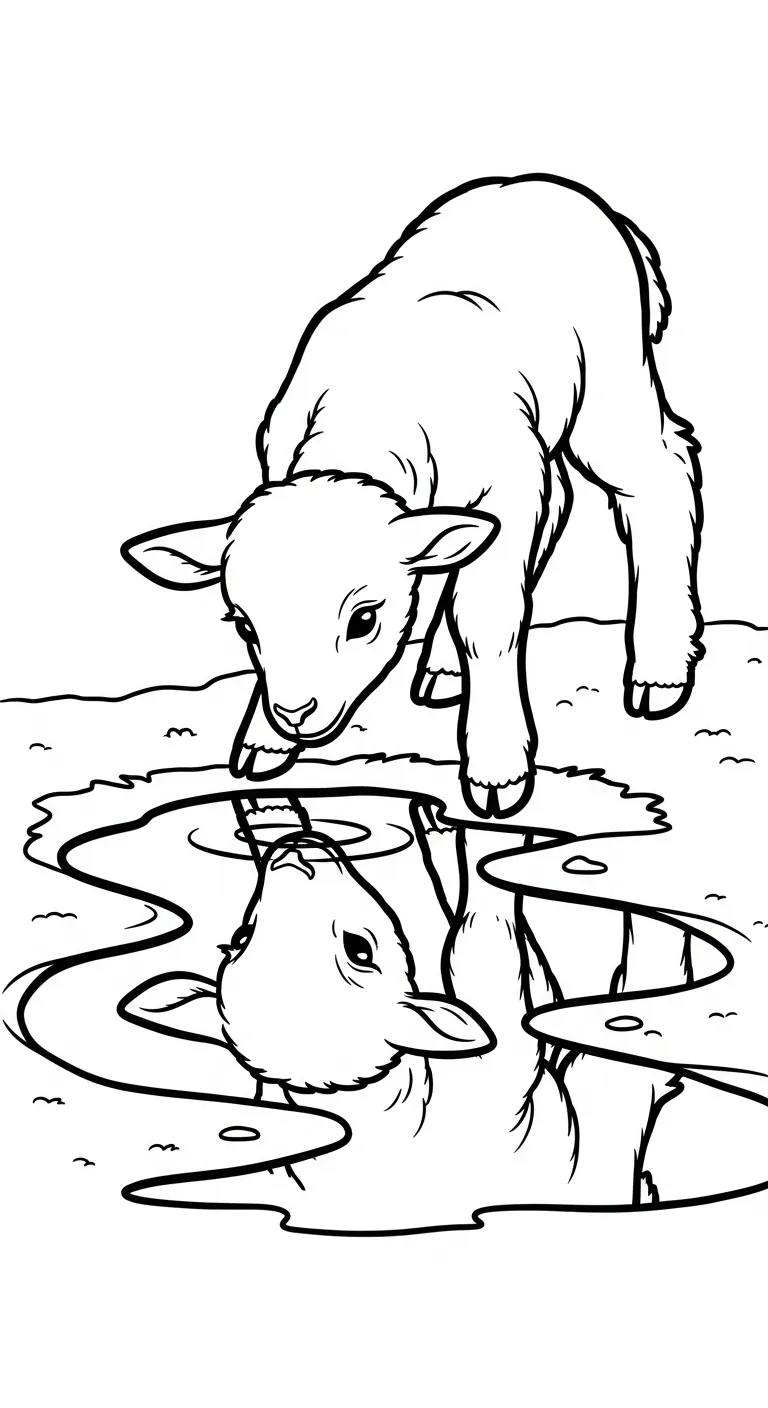 tranh tô màu Cừu cho bé 7 tuổi miễn phí