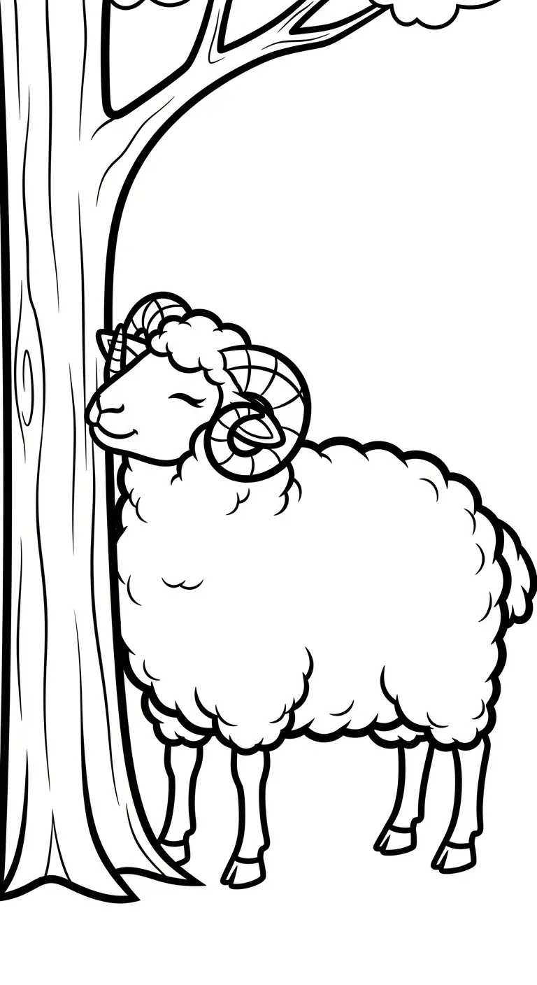 tải hình tô màu Cừu cho bé