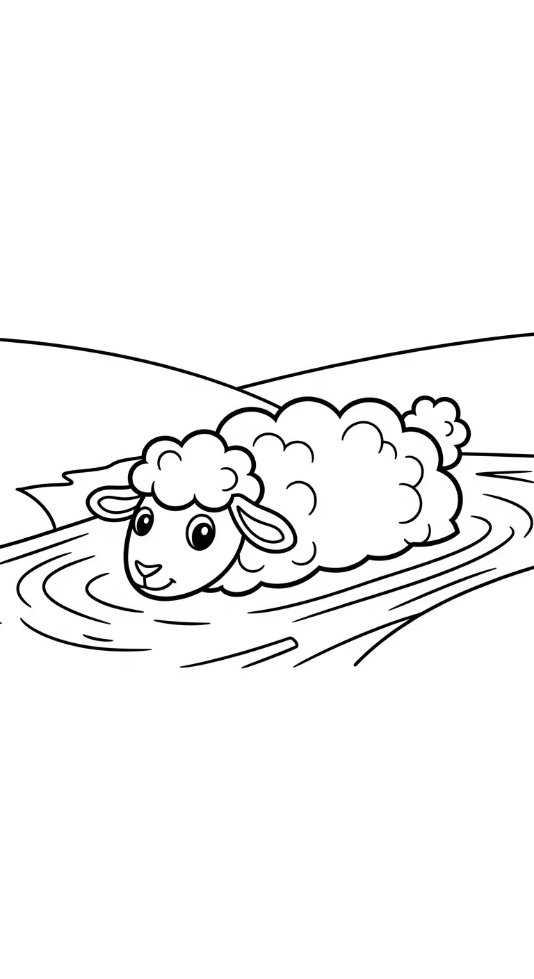 hình tô màu Cừu tập tô