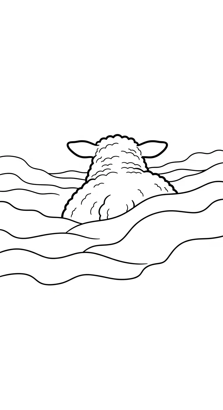 hình tô màu Cừu tập tô 1