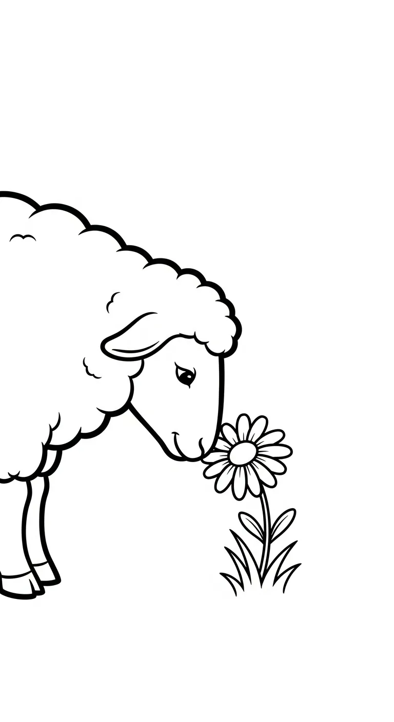 tranh tô màu Cừu tập tô