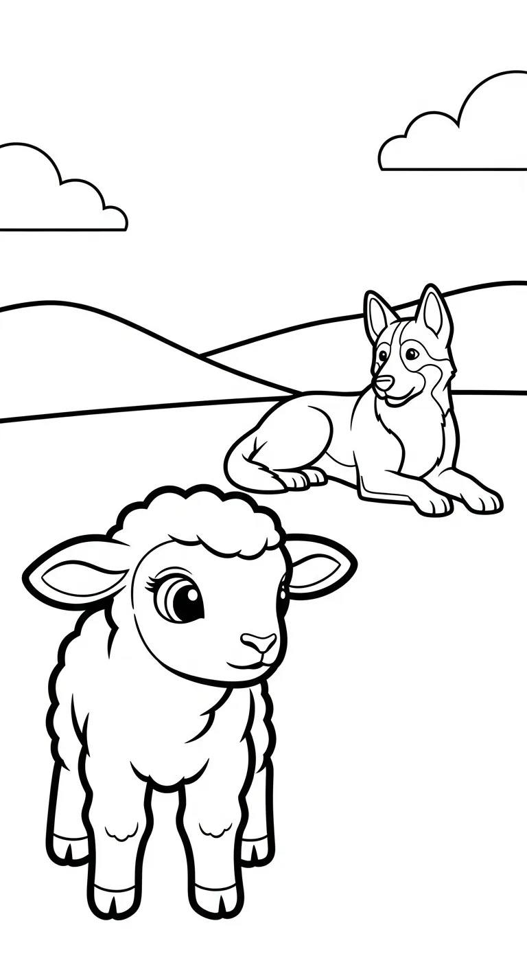 tranh tô màu Cừu cho bé 8 tuổi miễn phí