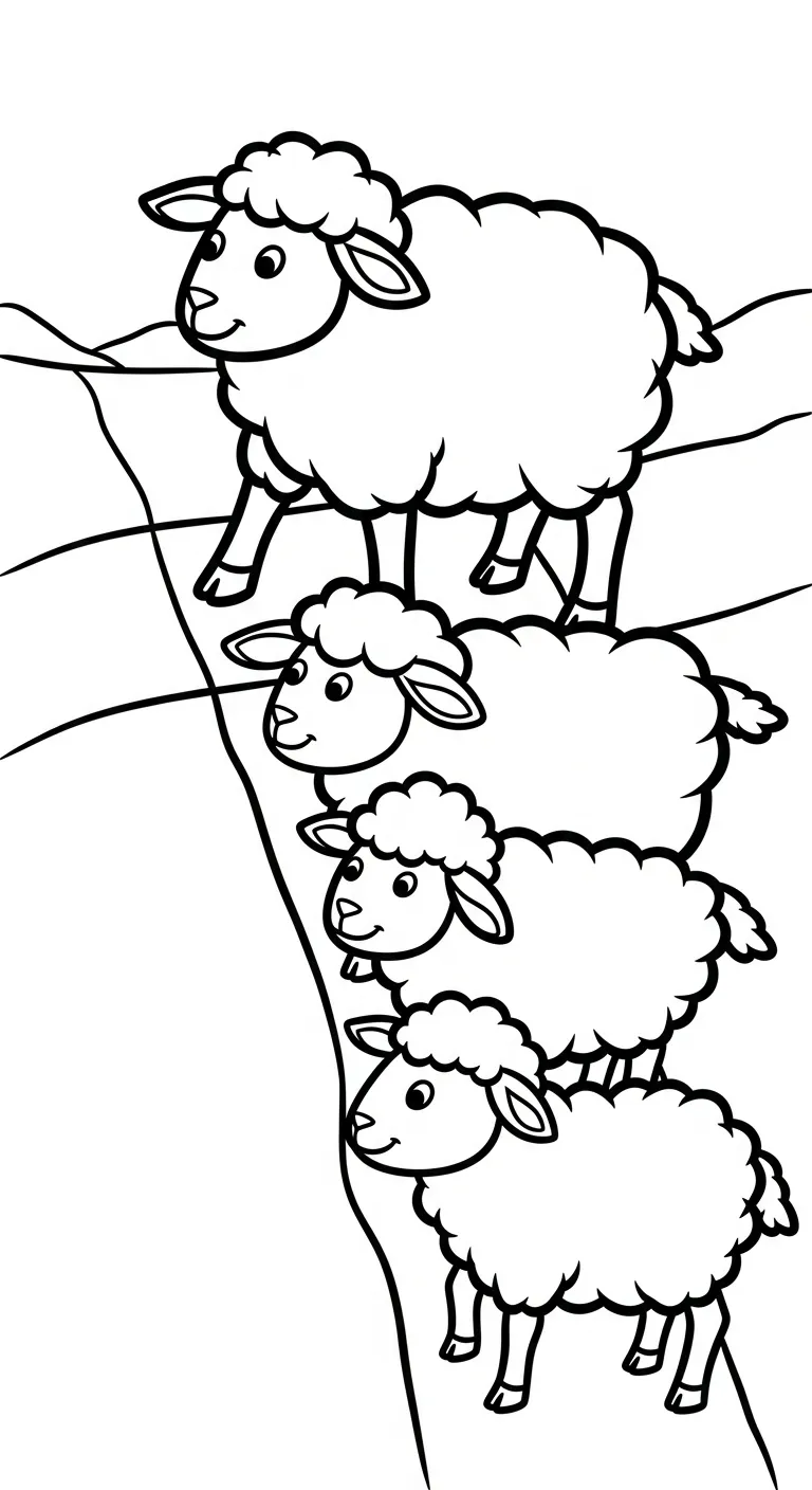hình tô màu Cừu cho bé 8 tuổi miễn phí