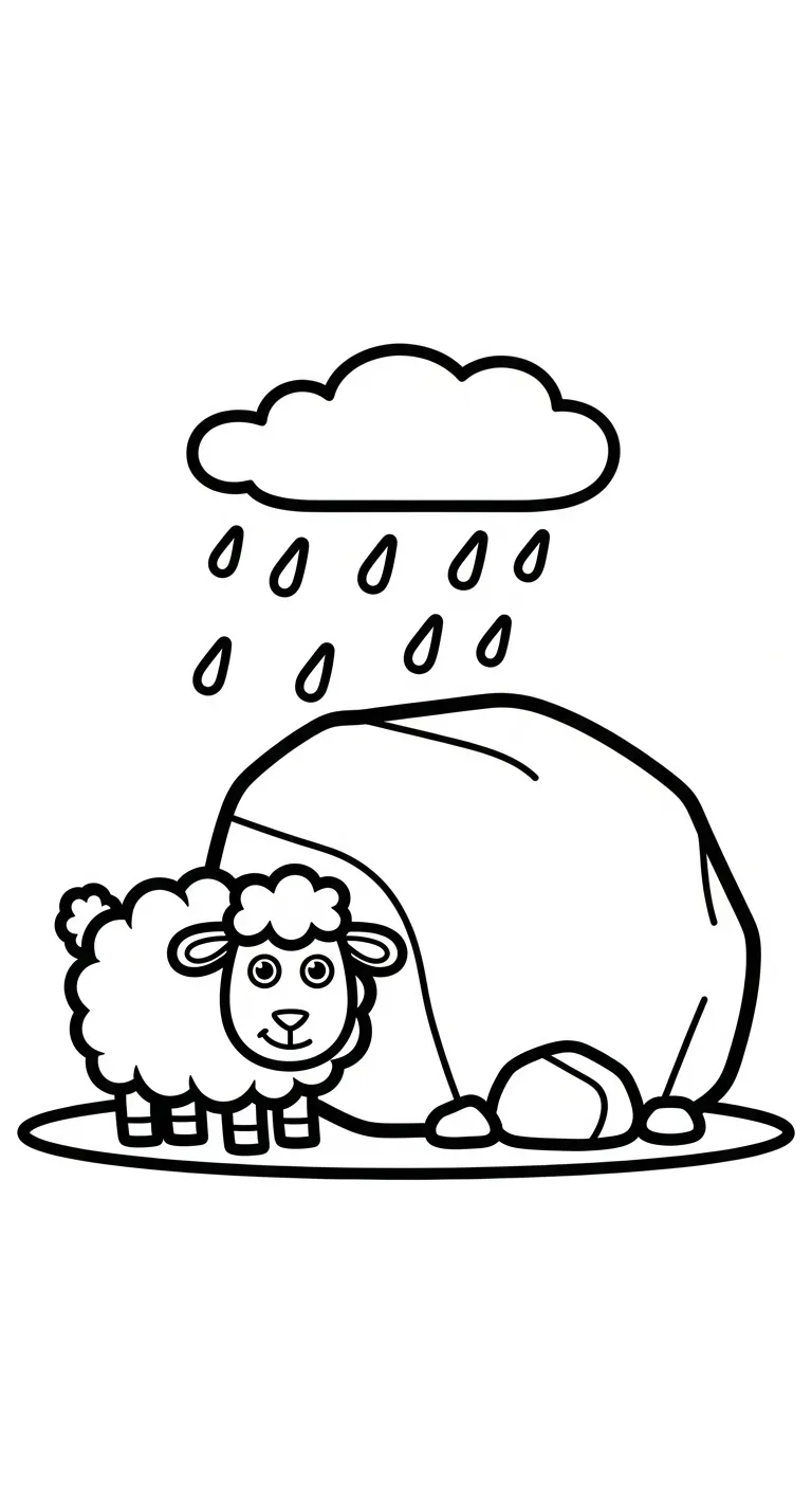 in tranh tô màu Cừu miễn phí