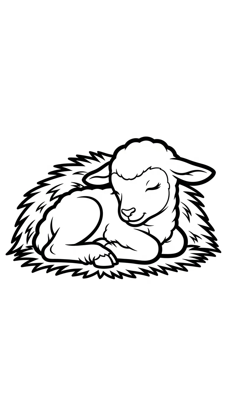 hình tô màu Cừu cho bé