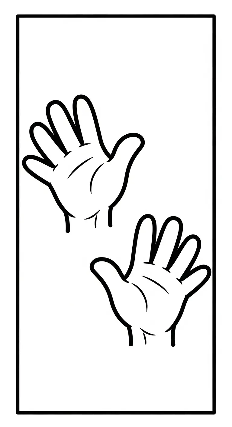 tải tranh tô màu Tranh Tô Màu Đôi Bàn Tay cho bé 5 tuổi