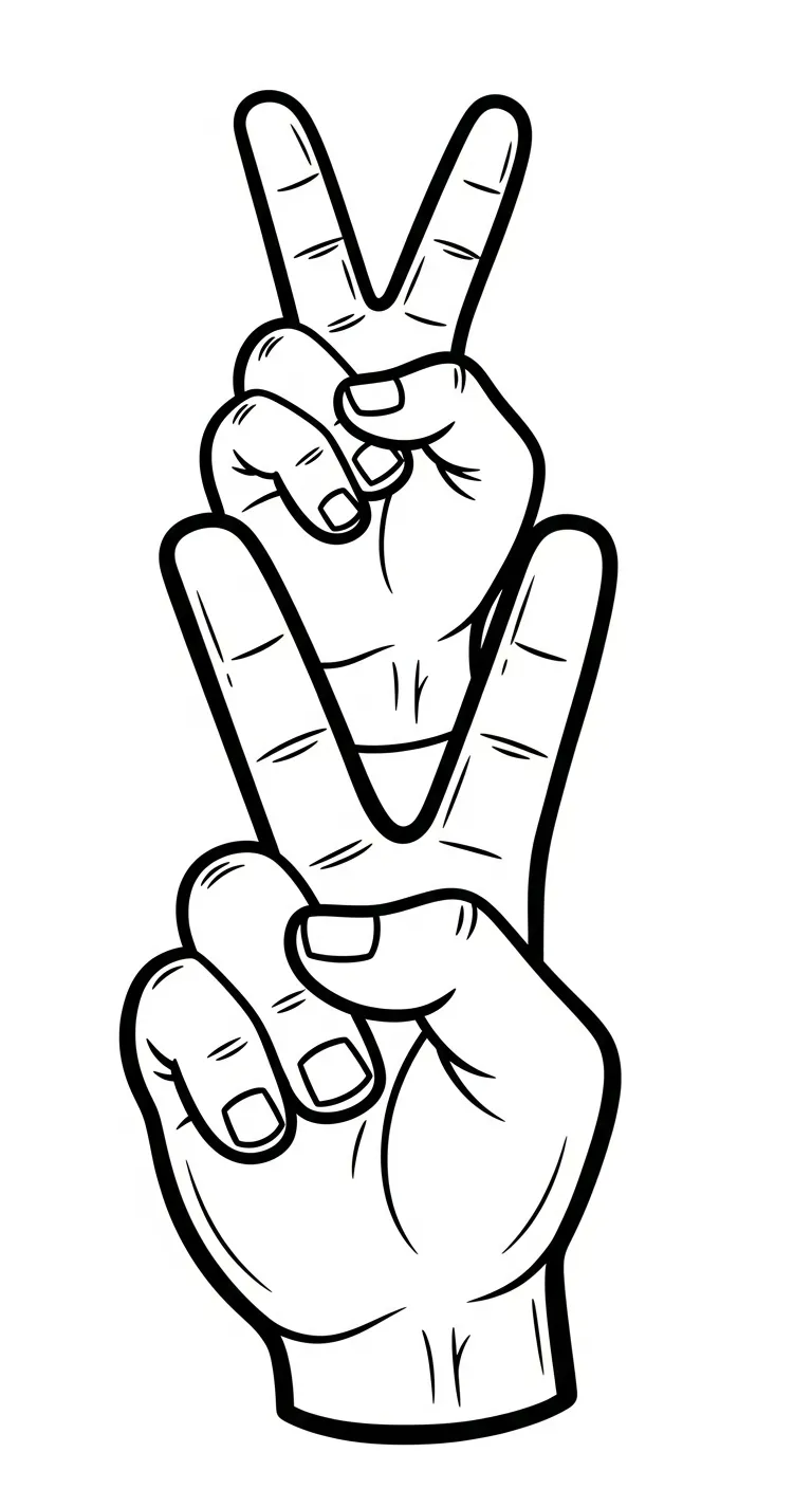 hình tô màu Tranh Tô Màu Đôi Bàn Tay cho bé 7-8 tuổi 1