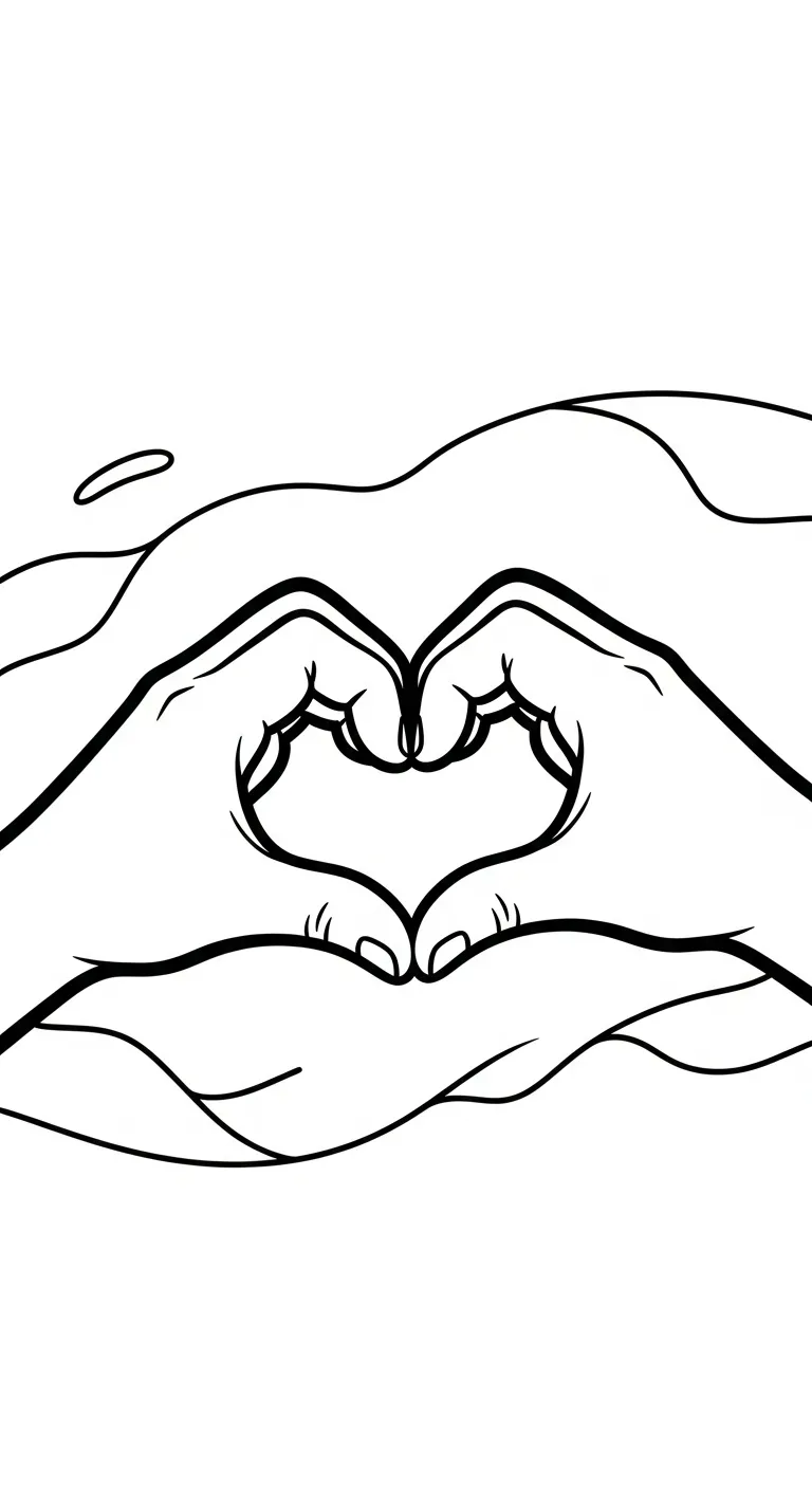 tranh tô màu Tranh Tô Màu Đôi Bàn Tay cho bé tải về