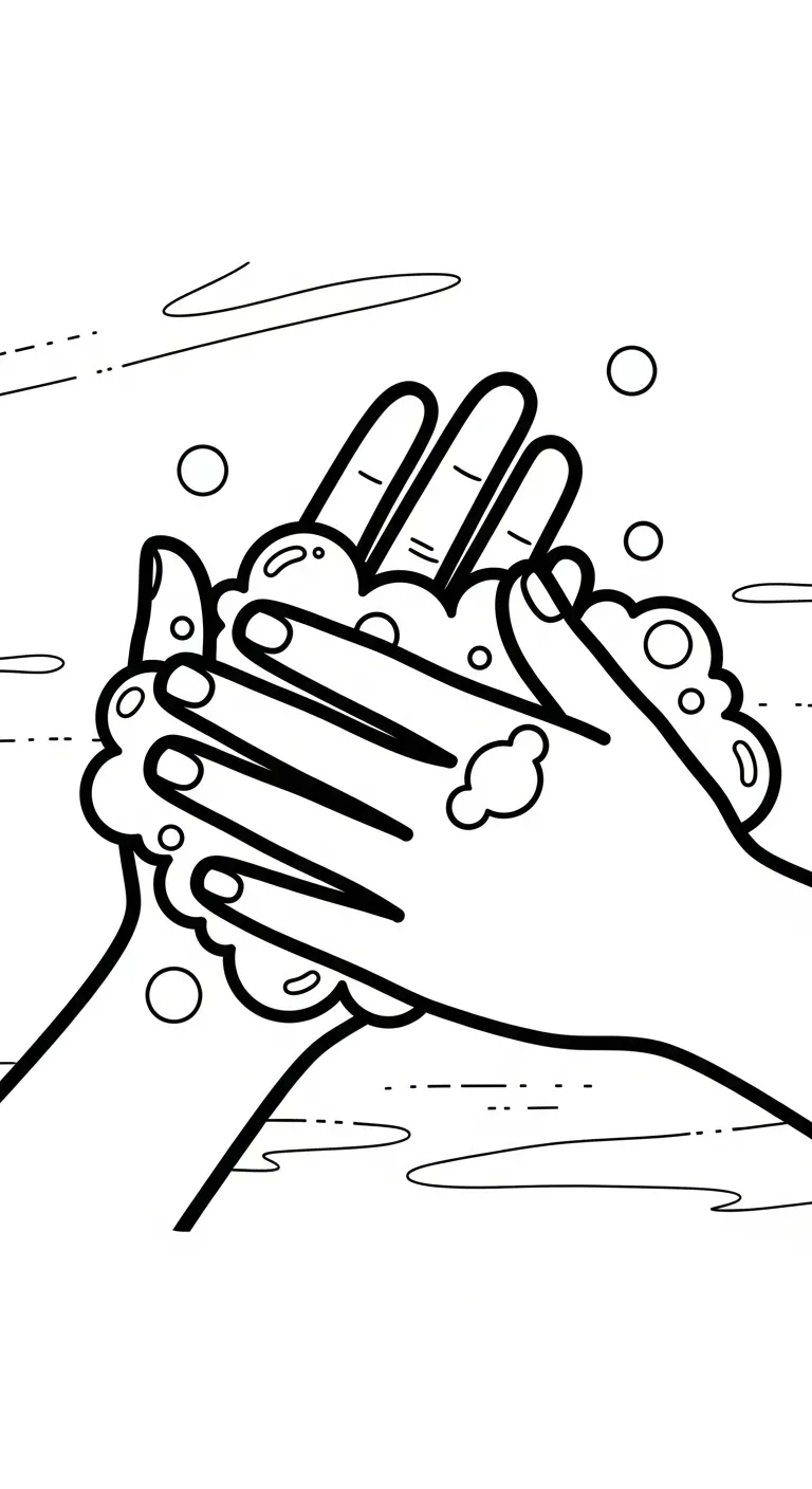 in hình tô màu Tranh Tô Màu Đôi Bàn Tay cho bé 4 tuổi