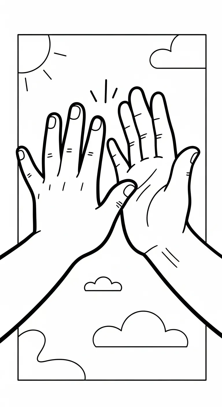 tranh tô màu Tranh Tô Màu Đôi Bàn Tay cho bé 7 tuổi