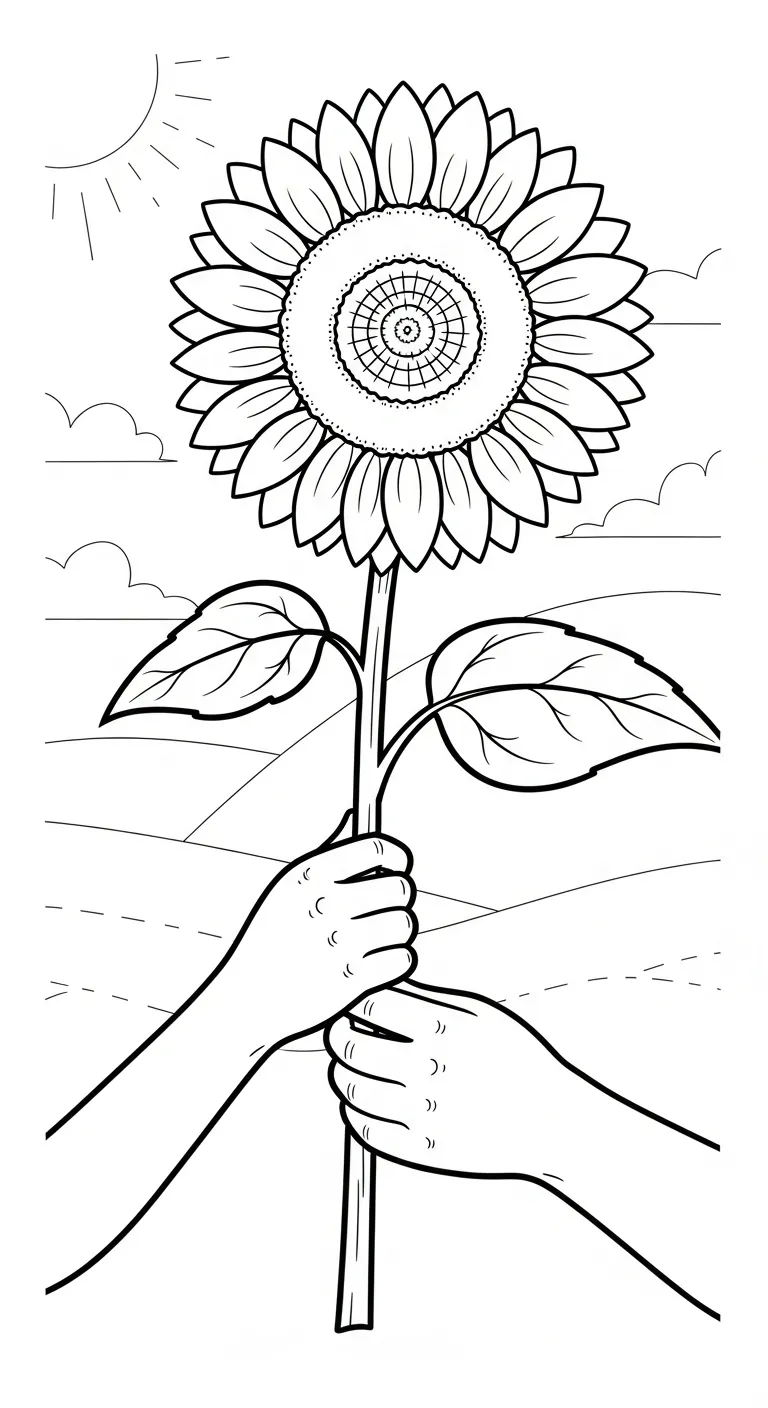 tranh tô màu Tranh Tô Màu Đôi Bàn Tay rõ nét