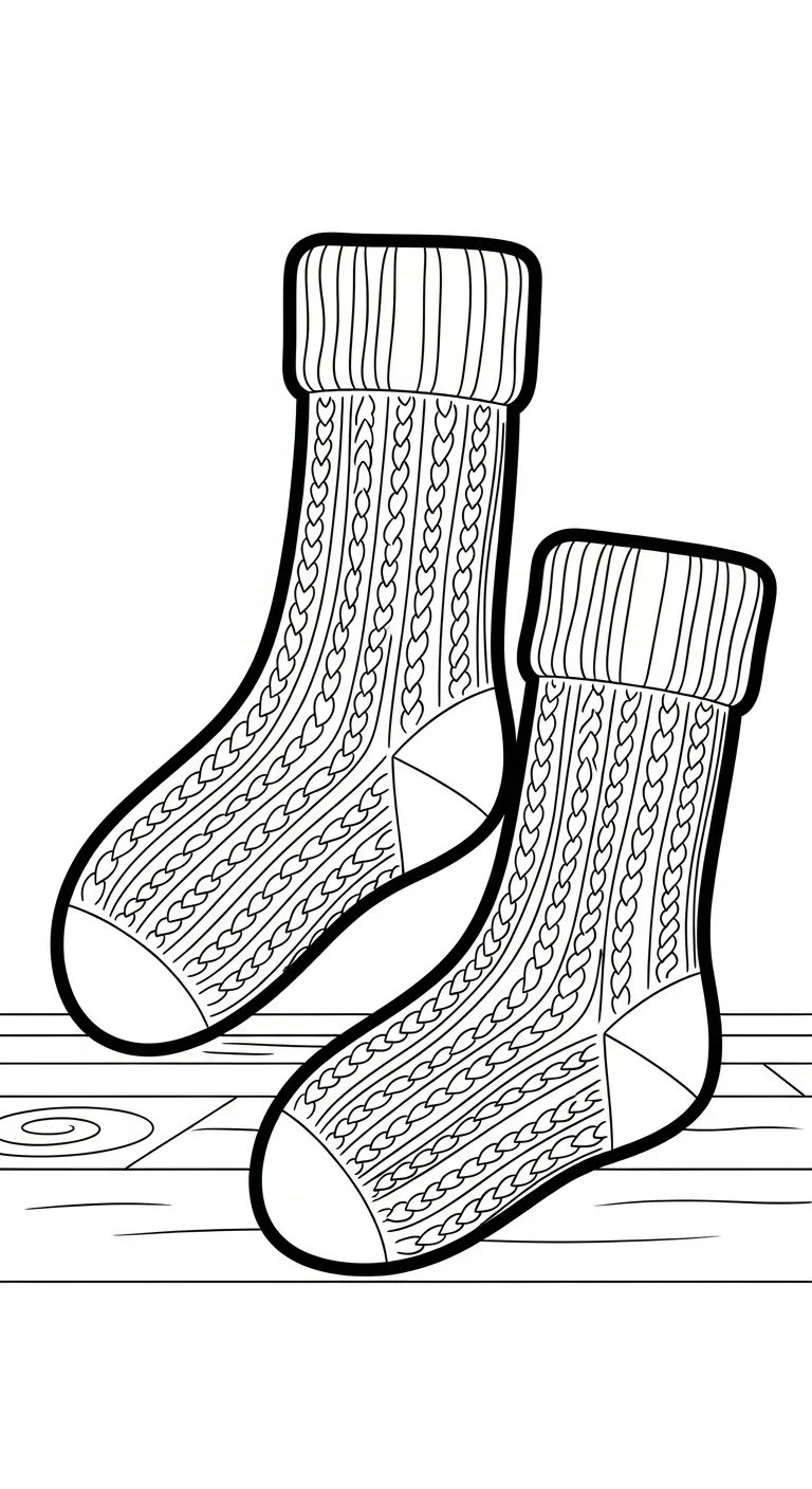 tải tranh tô màu Tranh Tô Màu Đôi Tất miễn phí