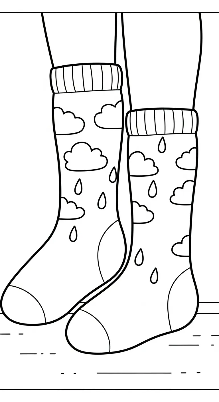 tải file hình tô màu Tranh Tô Màu Đôi Tất