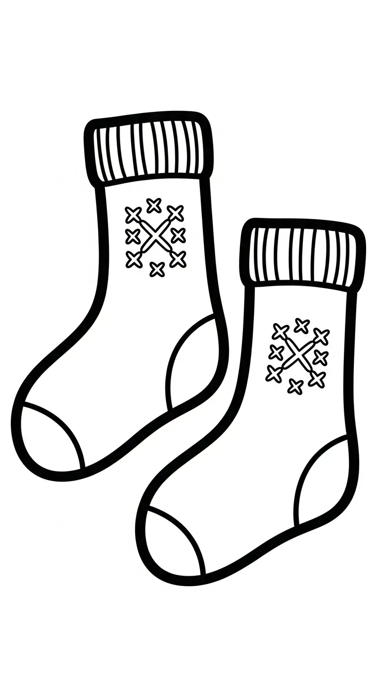 in tranh tô màu Tranh Tô Màu Đôi Tất cho bé 8 tuổi