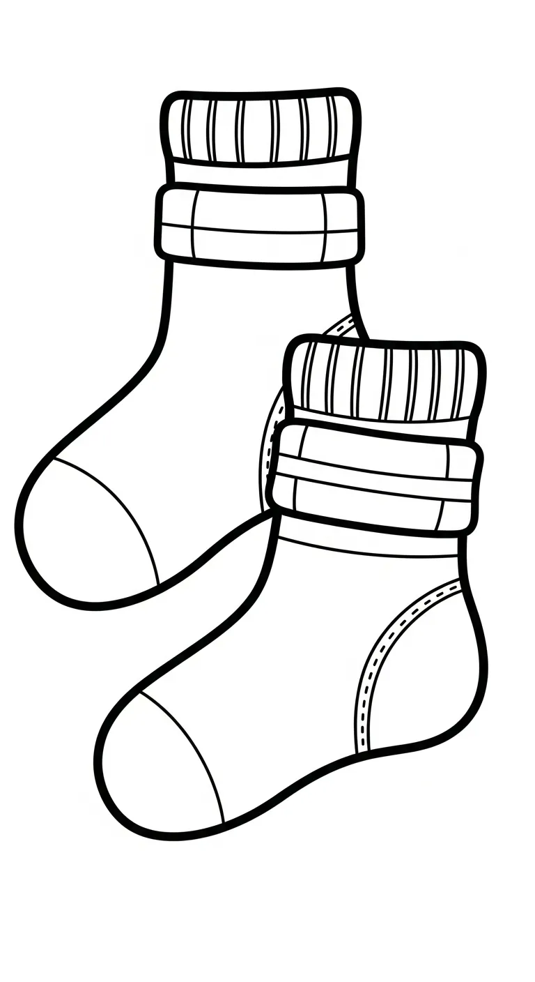 hình tô màu Tranh Tô Màu Đôi Tất miễn phí