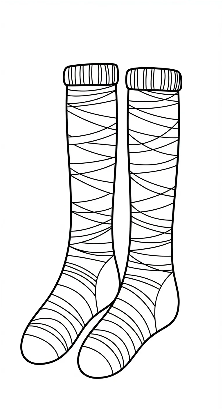 tải tranh tô màu Tranh Tô Màu Đôi Tất cho bé 3 tuổi