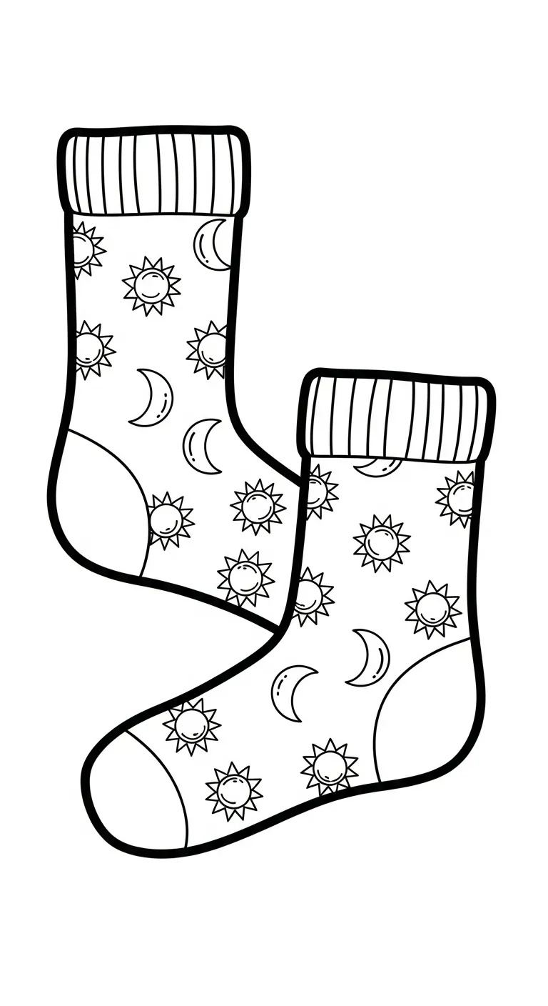 tranh tô màu Tranh Tô Màu Đôi Tất pdf