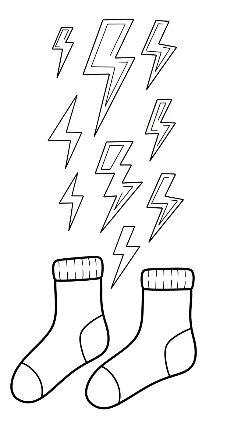 download tranh tô màu Tranh Tô Màu Đôi Tất cho bé