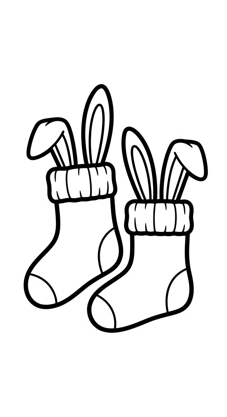 tải tranh tô màu Tranh Tô Màu Đôi Tất cho bé 5 tuổi