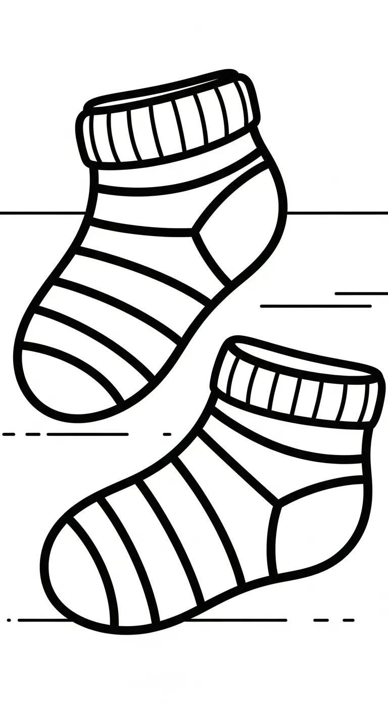 tải tranh tô màu Tranh Tô Màu Đôi Tất cho bé 5 tuổi 1