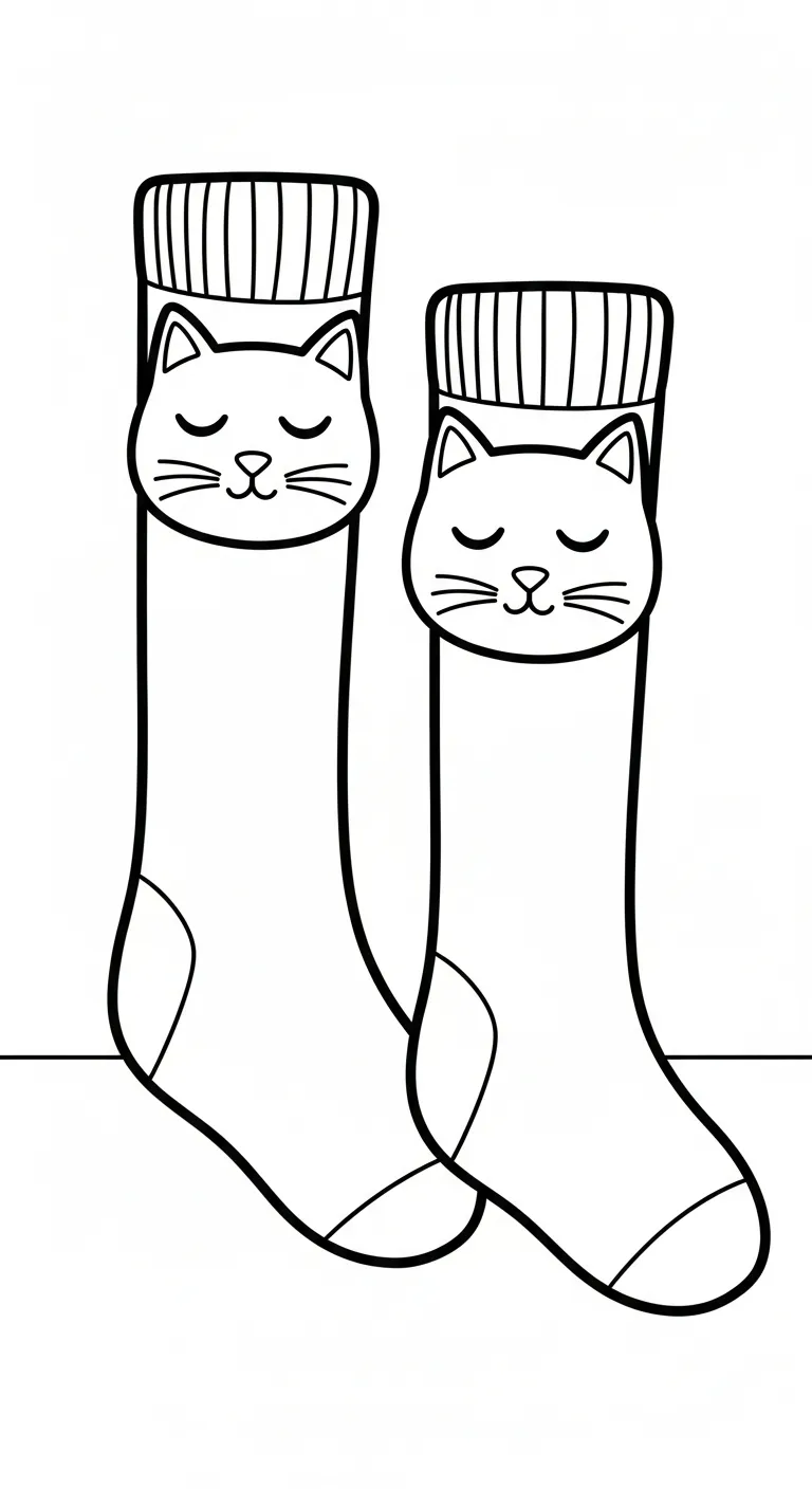 tải tranh tô màu Tranh Tô Màu Đôi Tất cho bé 8 tuổi