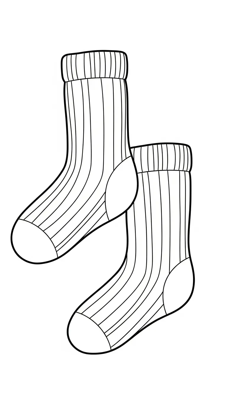 tải hình tô màu Tranh Tô Màu Đôi Tất cho bé 3 tuổi