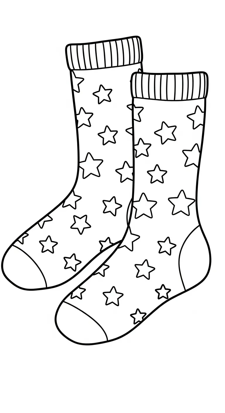tải hình tô màu Tranh Tô Màu Đôi Tất cho bé 5 tuổi