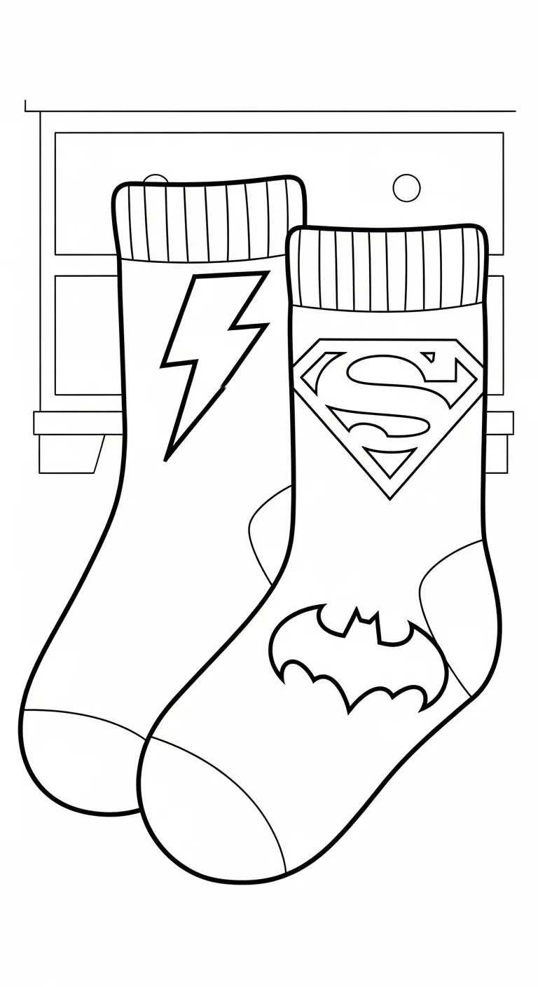 tranh tô màu Tranh Tô Màu Đôi Tất cho bé 7 tuổi