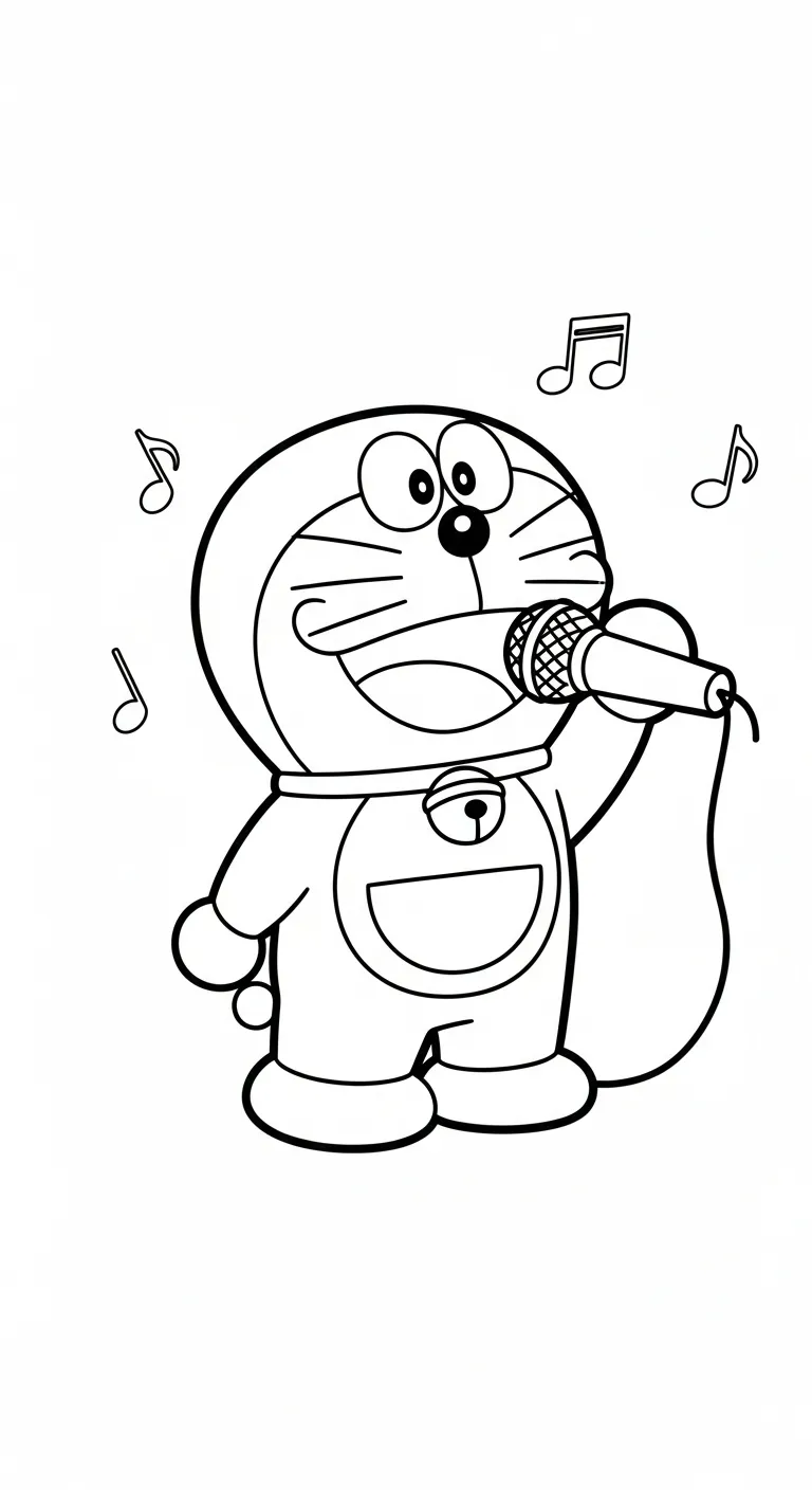 hình tô màu Tranh Tô Màu Doremon cho bé tải về