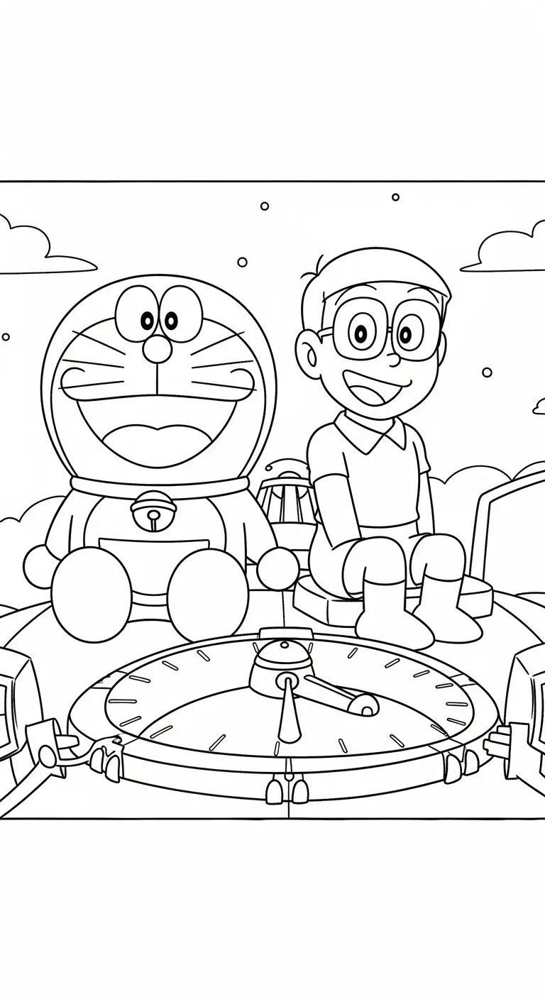 tranh tô màu Tranh Tô Màu Doremon cho bé 8 tuổi
