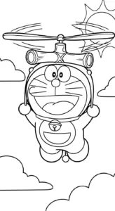 tranh tô màu Tranh Tô Màu Doremon cho bé