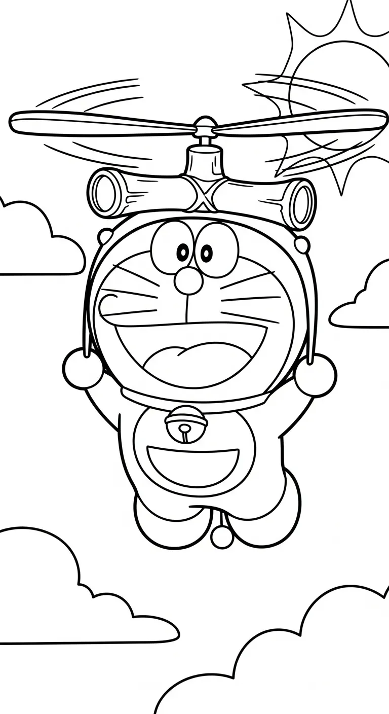 tranh tô màu Tranh Tô Màu Doremon cho bé