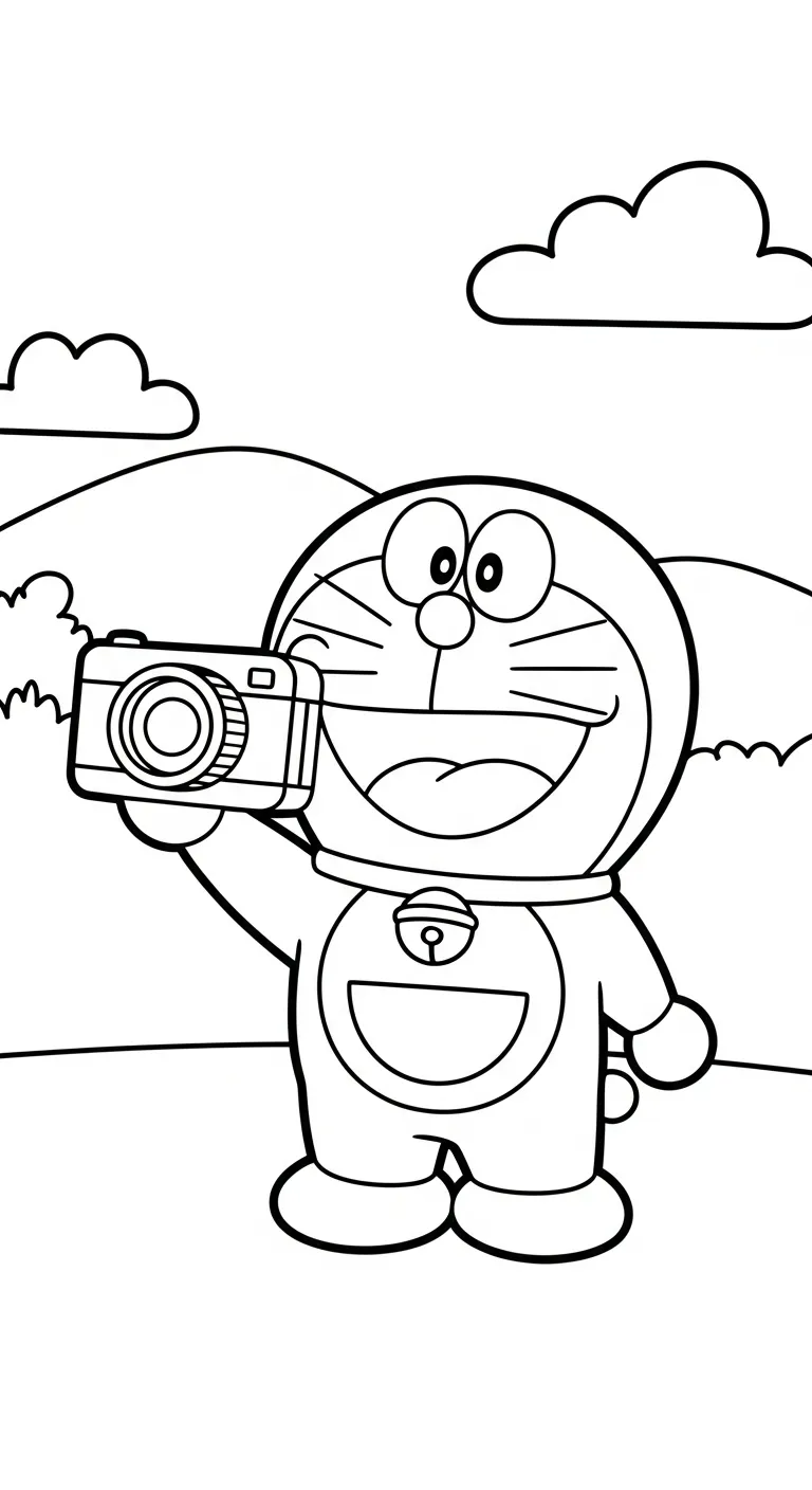 in tranh tô màu Tranh Tô Màu Doremon