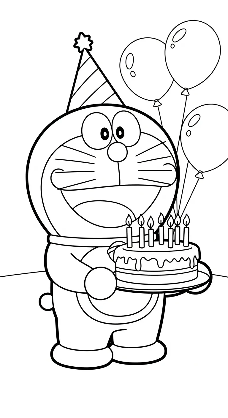 tranh tô màu Tranh Tô Màu Doremon cho trẻ em