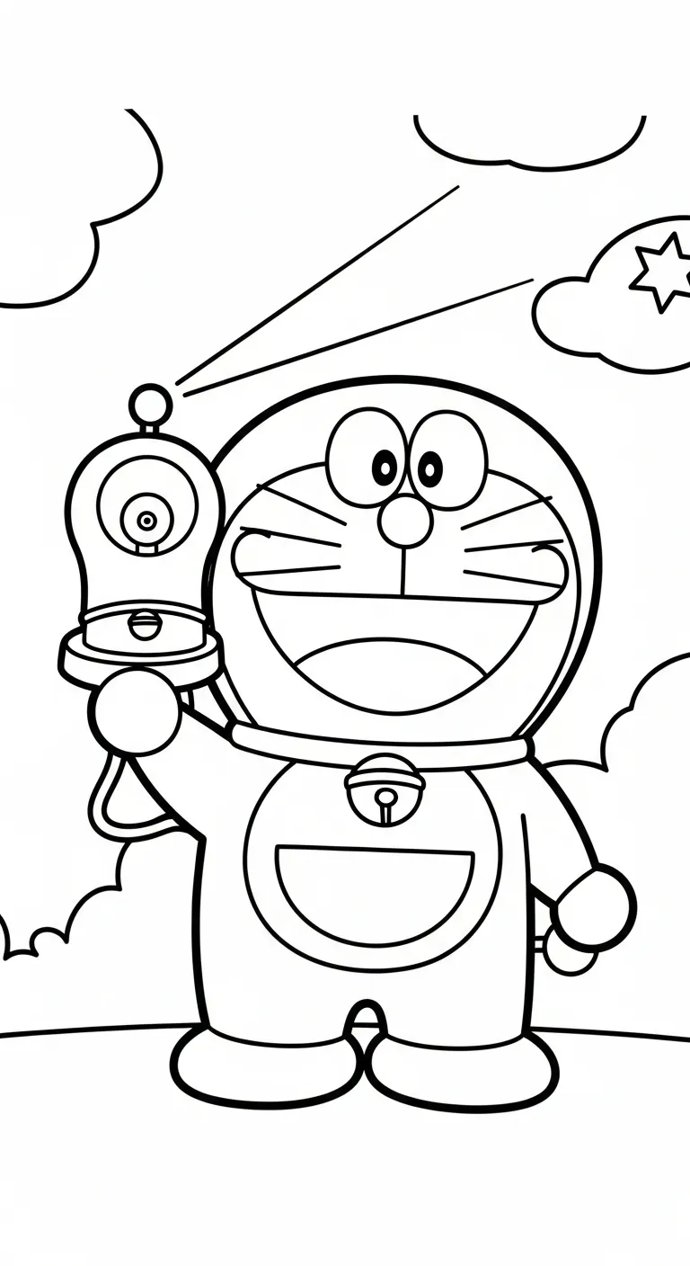 tải hình tô màu Tranh Tô Màu Doremon cho bé 7 tuổi