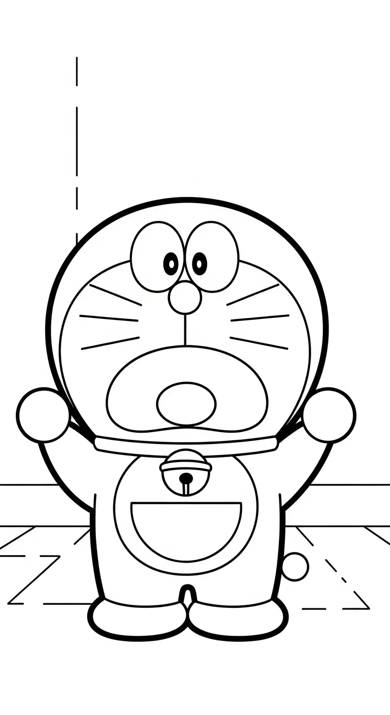 mẫu in hình tô màu Tranh Tô Màu Doremon cho bé