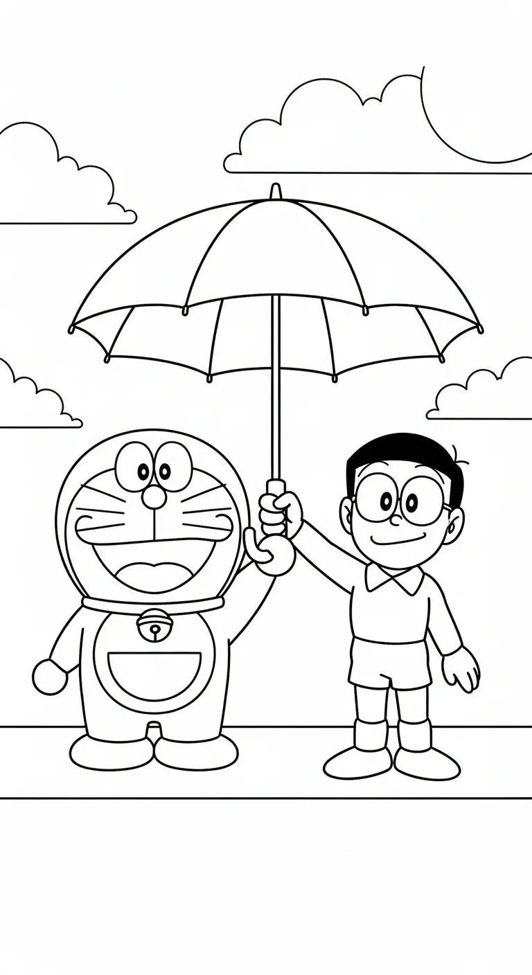 hình tô màu Tranh Tô Màu Doremon pdf