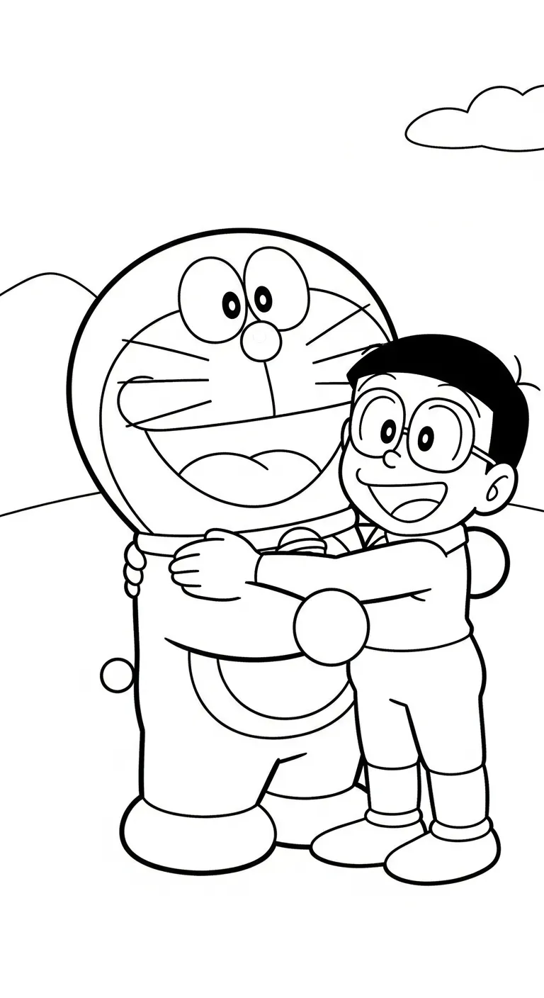 in hình tô màu Tranh Tô Màu Doremon