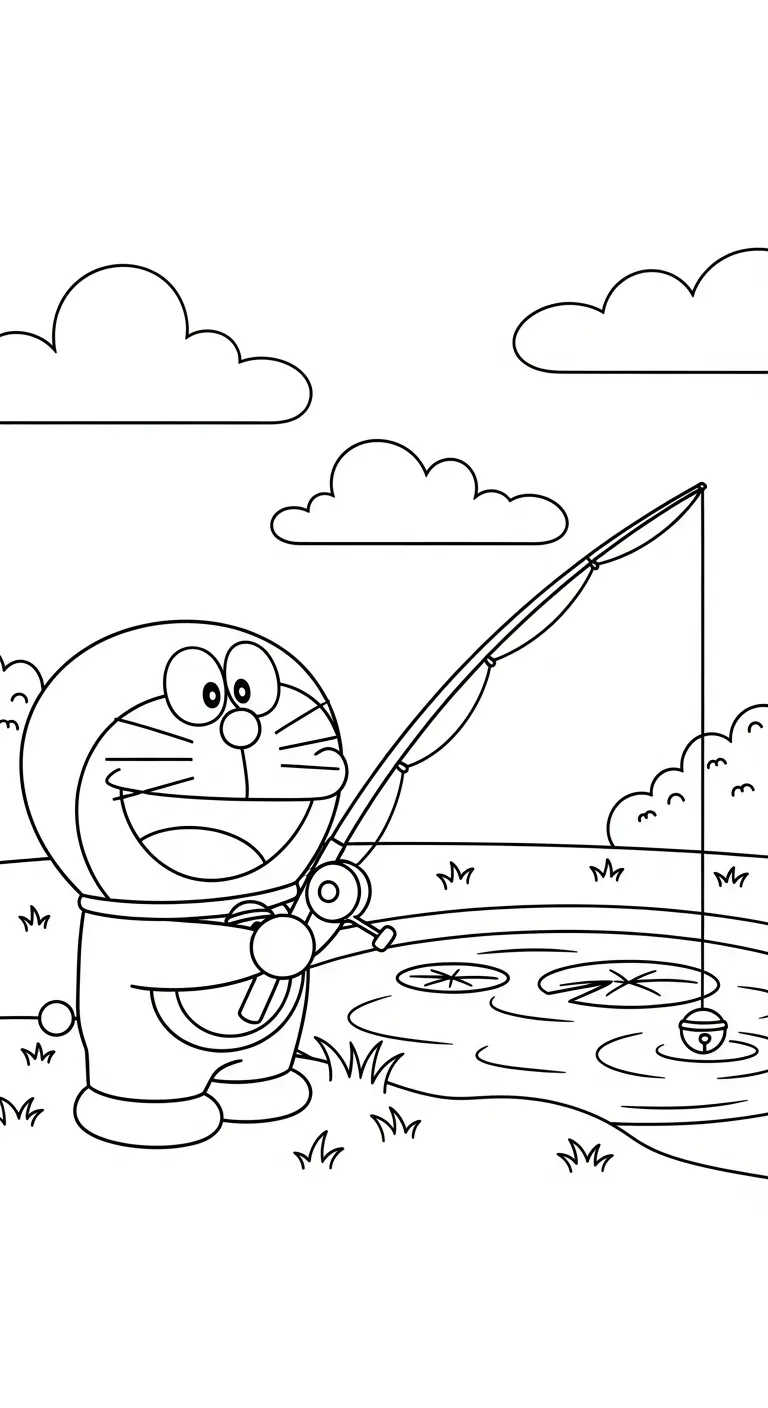 tranh tô màu Tranh Tô Màu Doremon cho bé 5 tuổi