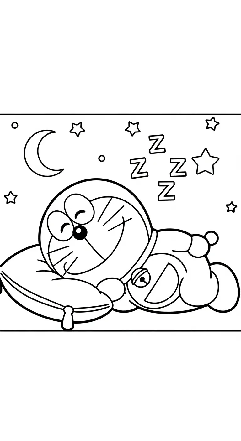 tải file tranh tô màu Tranh Tô Màu Doremon