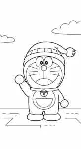 in hình tô màu Tranh Tô Màu Doremon cho bé 6 tuổi