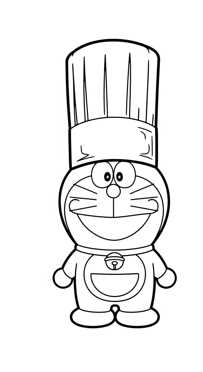 hình tô màu Tranh Tô Màu Doremon cho bé 6 tuổi