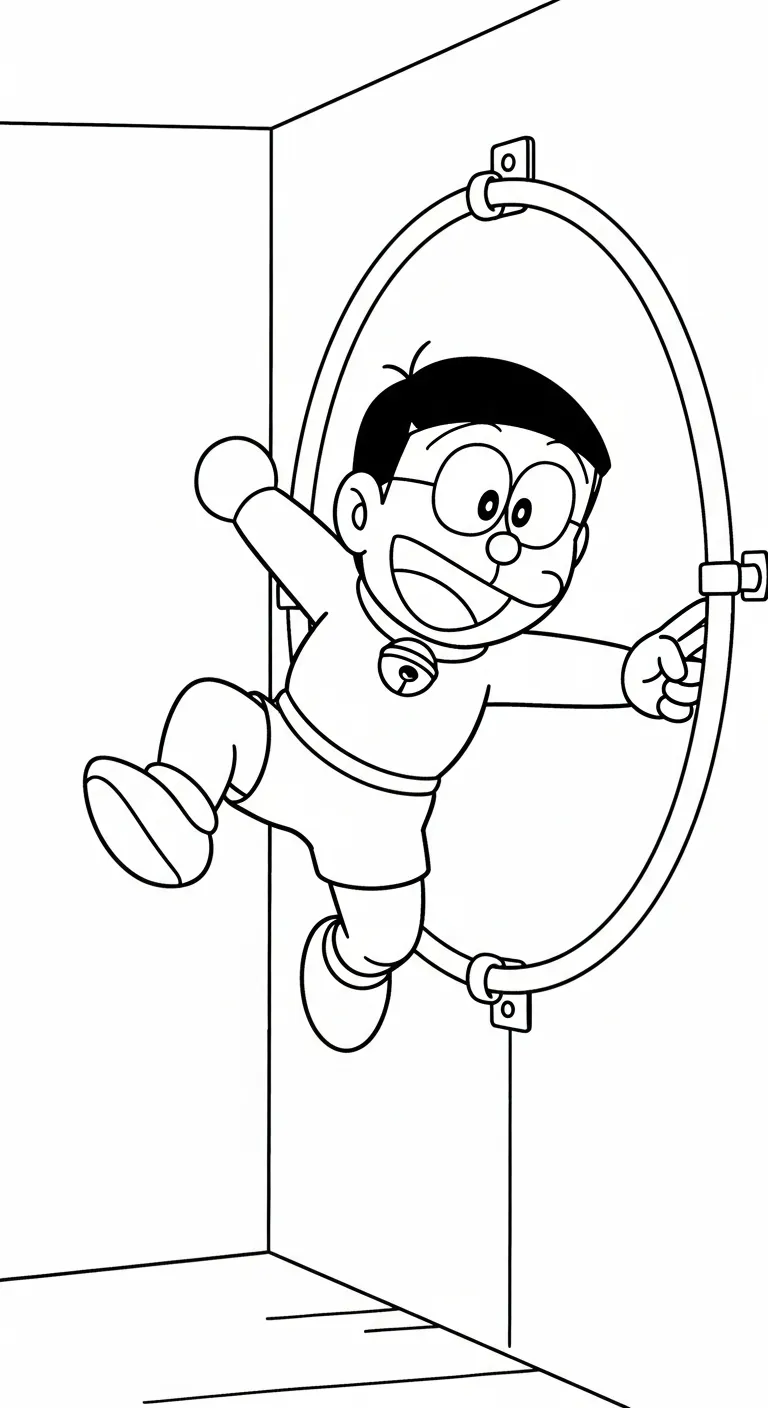 download hình tô màu Tranh Tô Màu Doremon cho bé