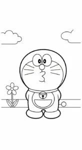 tải hình tô màu Tranh Tô Màu Doremon cho bé 8 tuổi
