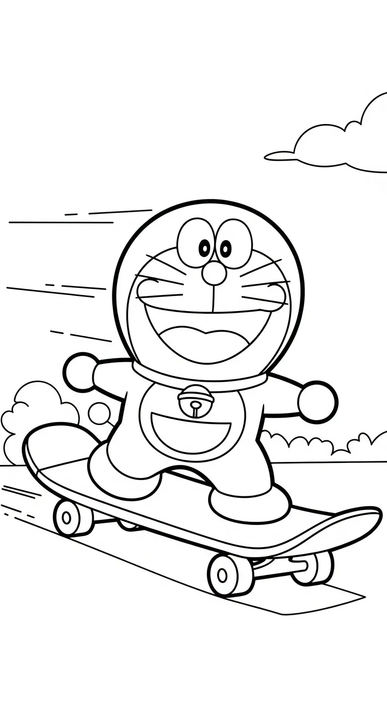 tranh tô màu Tranh Tô Màu Doremon cho bé tải về